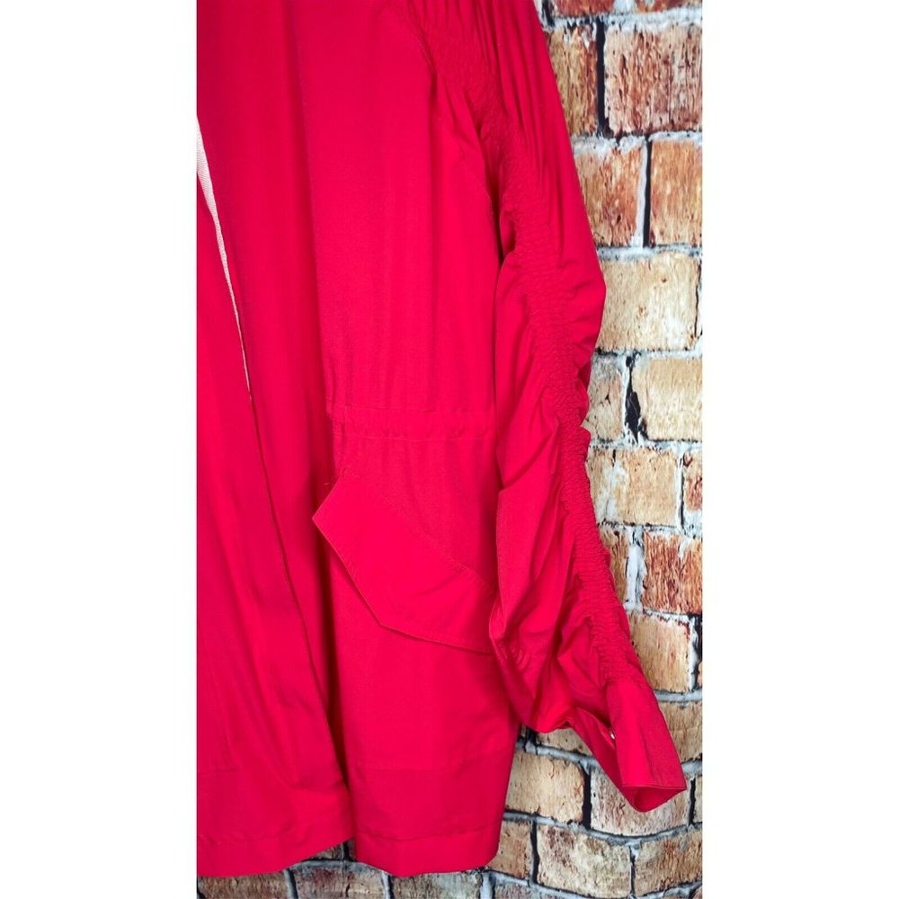 Fabletics Giana Jacket II Red Persimmon Sandalwood Water Resistant Women’s XL - Picture 3 of 7